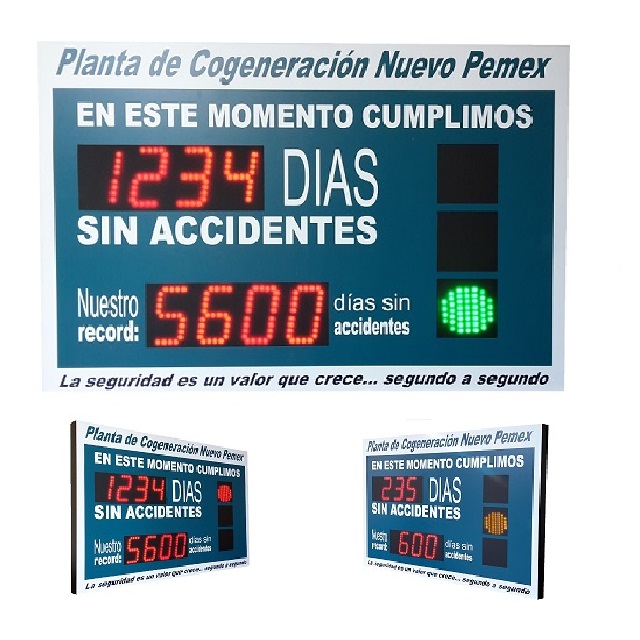 Contador de Días Sin Accidentes, Record Histórico y Semáforo